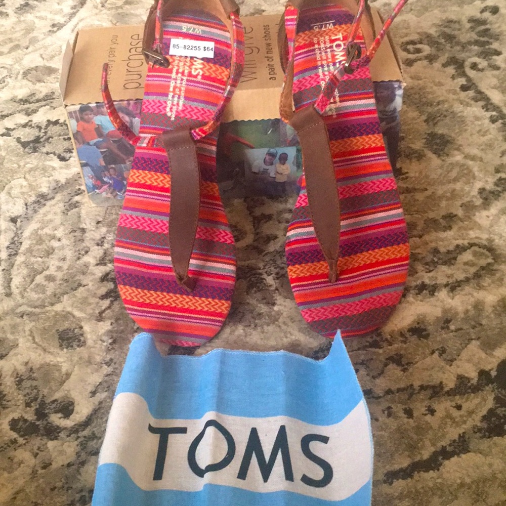 Toms Playa Sandals flat multicolored